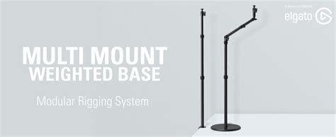 Elgato Heavy Base - 4;8 kg; 26 cm; Steel; Turns your Multi Mount Modular Rigging System into a portable stand.